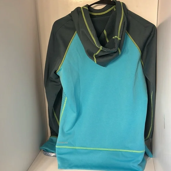 Nike Therma-Fit Fleece Hoodie small teal n gray - Picture 5 of 7